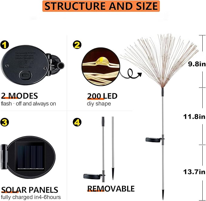 Solar Pathway Lights 4-Pack, Driveway LED