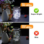 6-Pack Outdoor String Lights, Cool White Waterproof LED