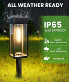 Solar Walkway Path Lights 4-Pack, IP65 Waterproof
