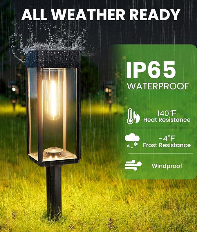 Solar Pathway Lights 8-Pack, Yard LED