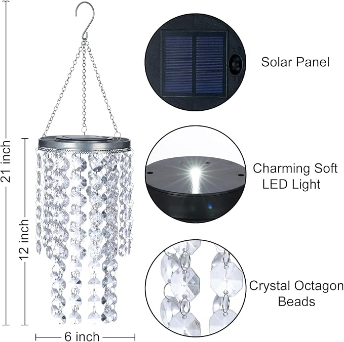 Backyard Solar Lanterns, Waterproof LED Outdoor Lights