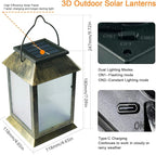 2-Pack Hanging Solar Backyard Lanterns, Charming Waterproof LED