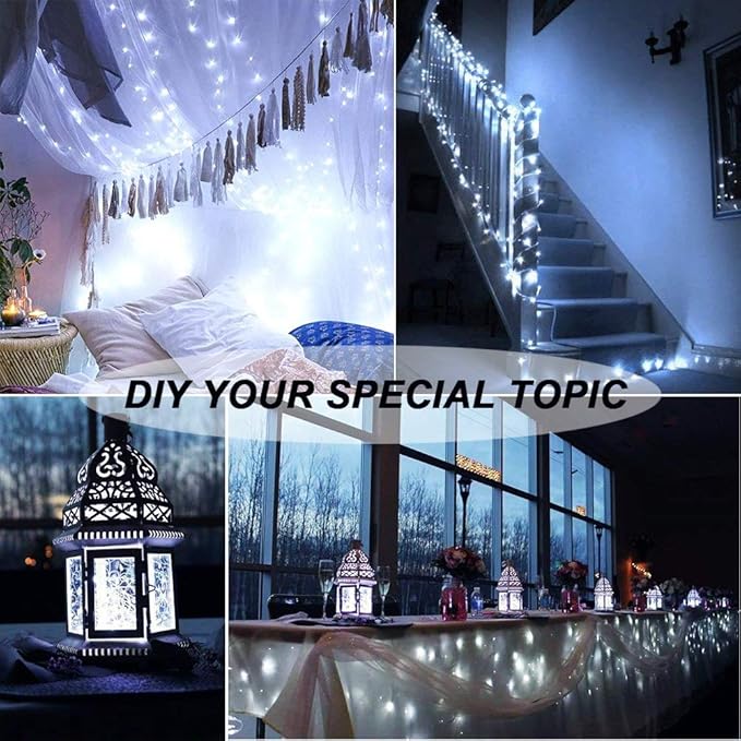 Christmas Fairy Lights, 33ft 100 LED Battery Twinkle Lights