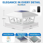 6-Pack Warm White Solar Deck Post Lights, Outdoor LED Caps