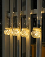 Decorative Globe Solar Lanterns for Porch, Waterproof LED