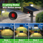 3-Pack 62 LED Solar Yard Spotlights, 3-Mode Waterproof