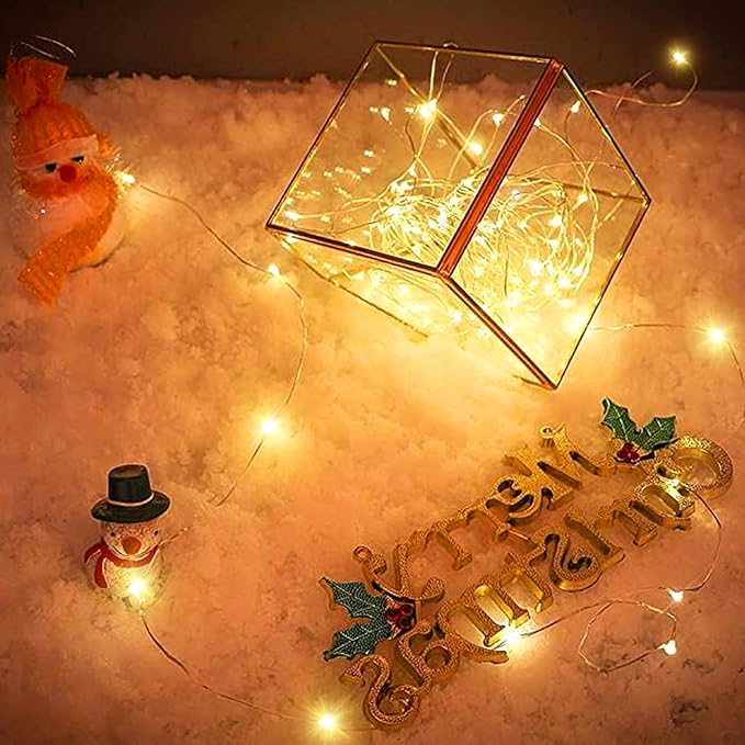Christmas String Lights, 16ft 50 LED Waterproof Twinkle Lights