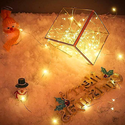 Christmas String Lights, 16ft 50 LED Waterproof Twinkle Lights