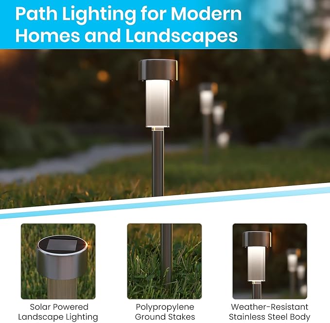 Solar Pathway Lights 12-Pack, Garden LED
