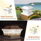 Solar Post Cap Lights 2-Pack, Waterproof LED