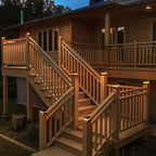 4-Pack Black Solar Deck Post Lights, Outdoor LED Caps