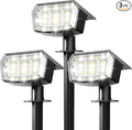 63 LED Solar Landscape Spotlights 3-Pack, LED