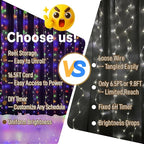 Multicolor Porch String Lights, 8ft Weatherproof LED