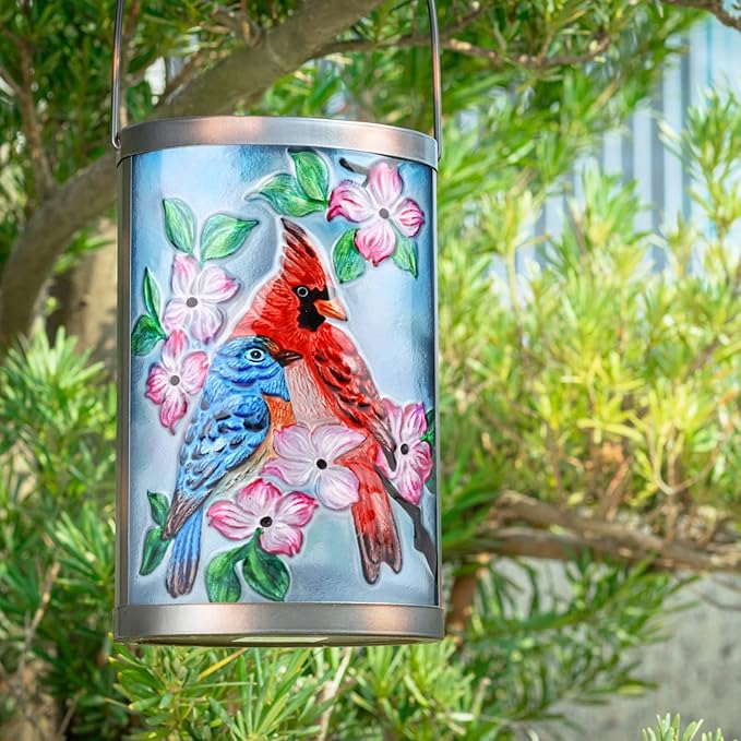 Cardinal Solar Hanging Lanterns, Classic Outdoor Decor