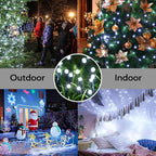 200 LED Christmas Twinkle Lights, 72ft Waterproof for Yard