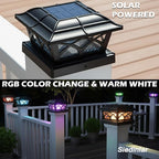 4-Pack Upgraded Solar Post Cap Lights for Yard, LED