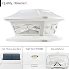 Solar Post Cap Lights 4-Pack, Waterproof LED
