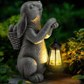 Solar Rabbit Garden Statue Light, Outdoor Decor