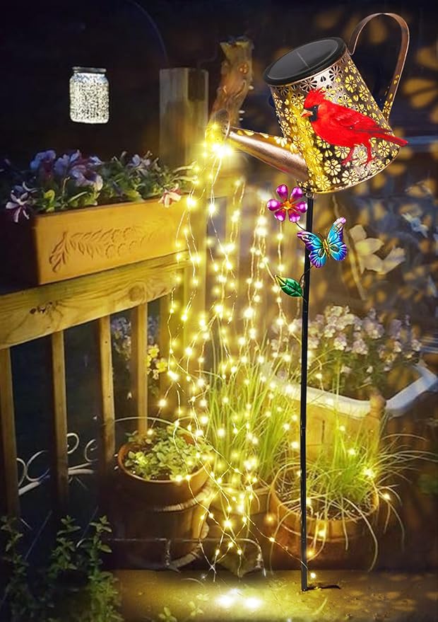 Red Solar Path Lights, Outdoor Yard LED