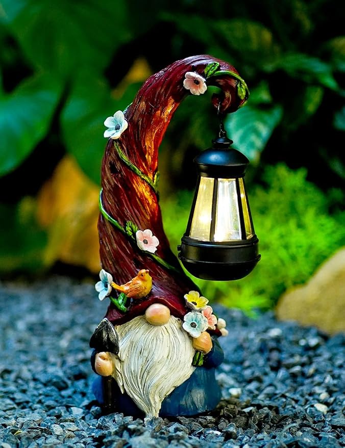 Solar Gnome Statue Light, Yard Decor