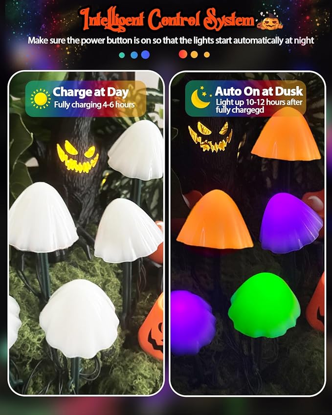 Halloween String Lights, 55ft 32 LED Timer
