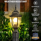 Lamp Post Light with Planter, Solar Outdoor