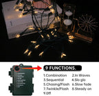 Christmas Fairy Lights 2-Pack, 50 LED Battery Twinkle Lights