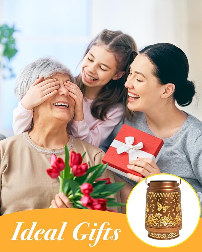 Butterfly Gifts for Women Butterfly Solar Lantern Mothers Day Gifts Birthday Gifts for Women Mom Grandma Sister Friend Garden Decor Metal Solar Lights Outside Decorative for Yard Patio Pathway Porch