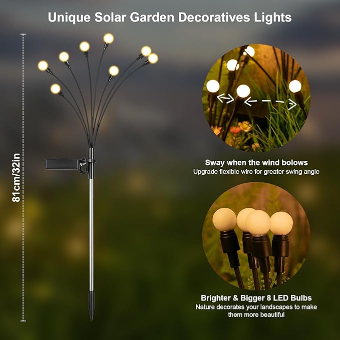 Solar Pathway Lights, Waterproof LED Walkway Lights
