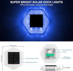 4-Pack Blue Solar Gutter Lights, Outdoor LED