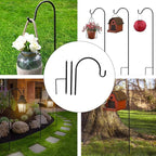 2-Pack 35" Garden Shepherd Hooks, Iron Plant Hangers