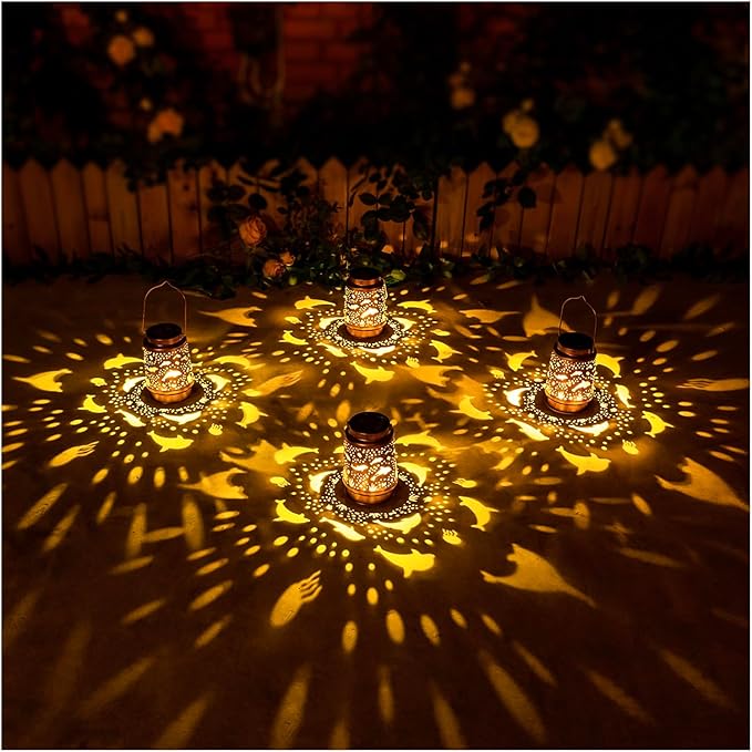 Courtyard Solar Backyard Lanterns, Classic Waterproof LED