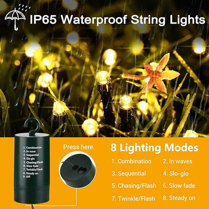 Christmas Yard String Lights, 66ft 200 LED Waterproof