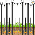 10ft String Light Hanging Poles 6-Pack, Metal