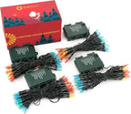 Christmas Patio String Lights 4-Pack, 50 LED Waterproof
