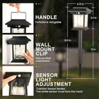 6-Pack Solar Pathway Lights, IP65 Waterproof LED Garden Lights