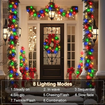 4 Pack Fairy Lights Battery Operated, 16.4 Ft 50 LED Starry Fairy Lights with Auto Timer Dark Green Copper Wire Twinkle Lights for Wedding Bedroom Christmas (Multicolor)