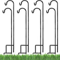 8-Pack 35" Garden Shepherd Hooks, Iron Plant Hangers