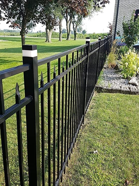 Solar LED Fence Post Cap Light 2x2 Inch (5x5cm) - for Wrought Iron, Aluminum & Garden Fences, Waterproof Outdoor Solar Lights(White Light) (12)