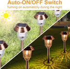 4-Pack Solar Pathway Lights, Waterproof LED Driveway Lights