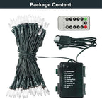 100 LED Christmas Twinkle Lights, 33ft Waterproof for Patio