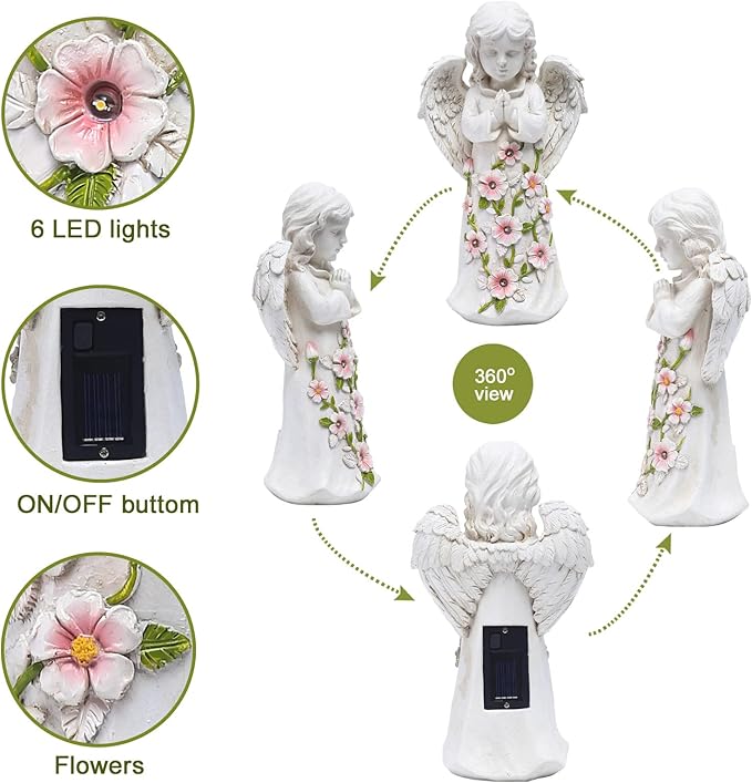 Solar Garden Statue Light, Yard Decor