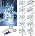 10-Pack 10ft Christmas LED String Lights, Waterproof Timer Lights