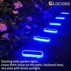 4-Pack Solar Wall Lights, Blue LED