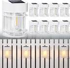 8-Pack Solar Pathway Lights, Waterproof LED Walkway Lights