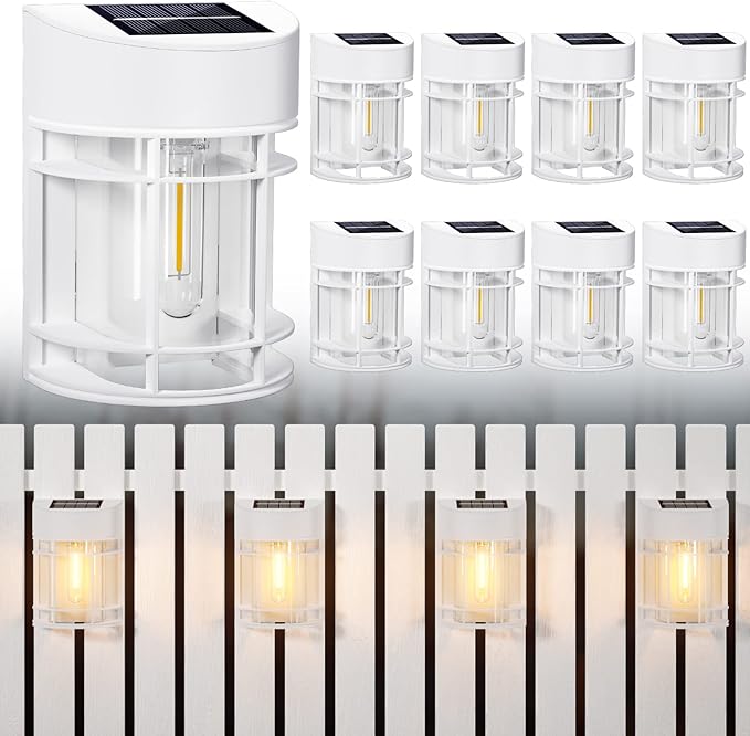 8-Pack Solar Pathway Lights, Waterproof LED Walkway Lights
