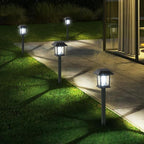 12-Pack Solar Pathway Lights, Waterproof LED Walkway Lights