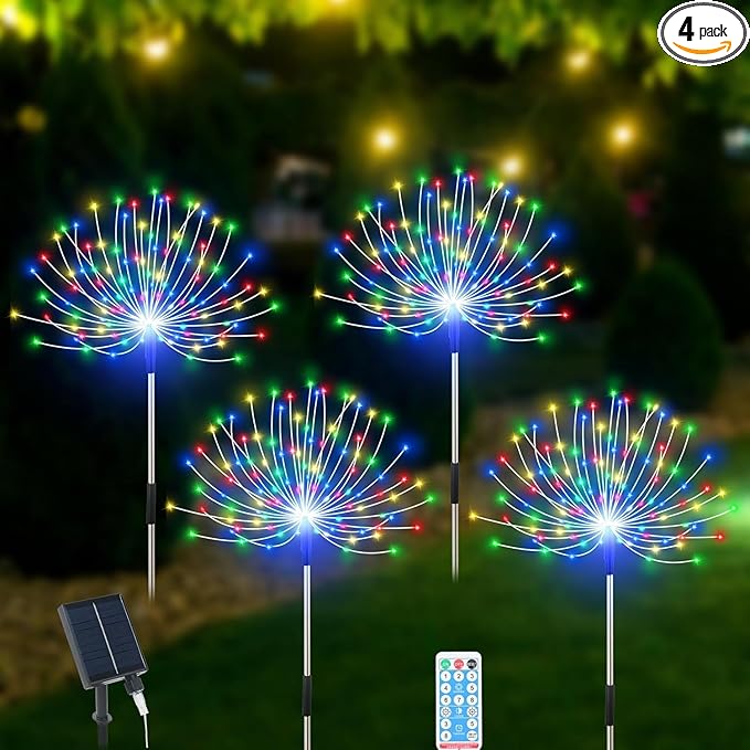 4-Pack Solar Landscape Lights for Yard