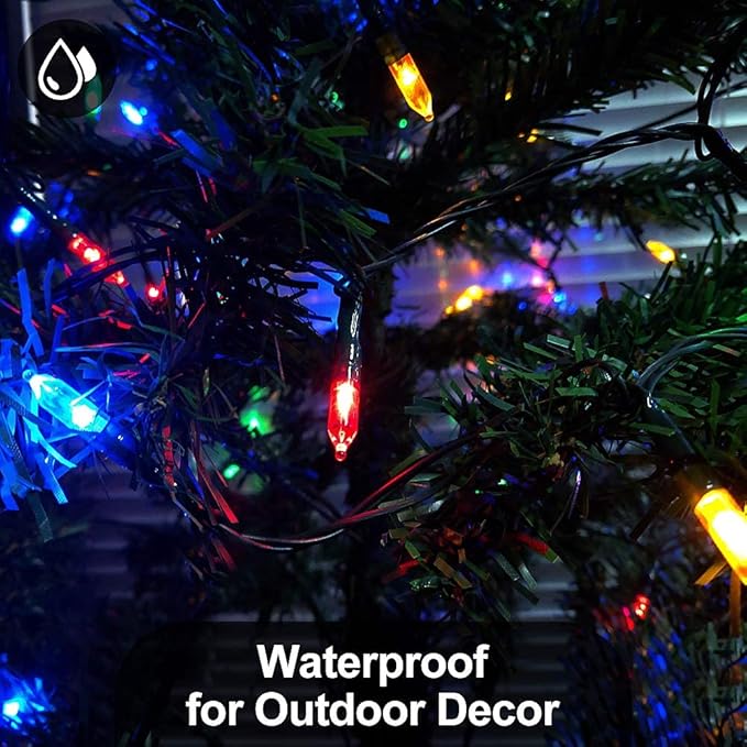 18ft Christmas LED String Lights, Waterproof Timer Lights