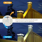 Solar Fence Post Caps 6-Pack, Yard LED